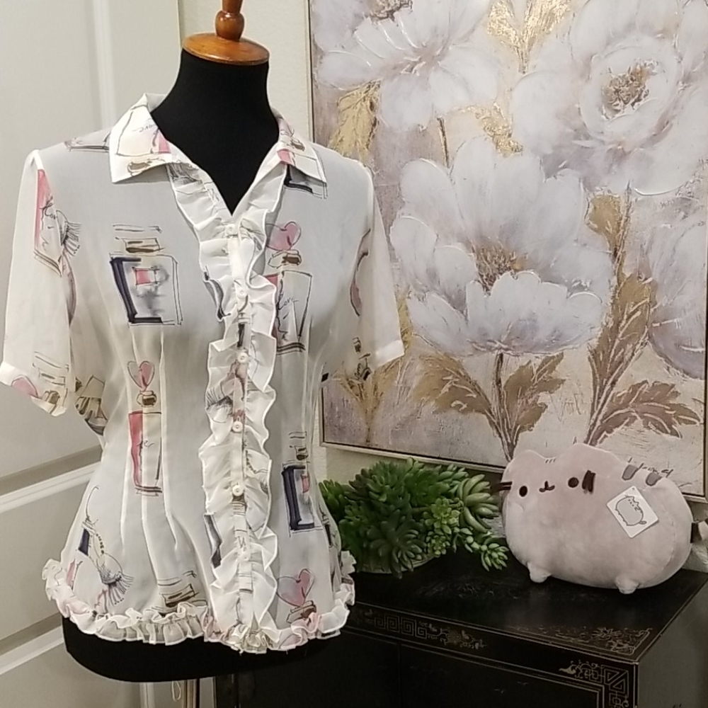 CAbi - RARE #521 Purfume Blouse